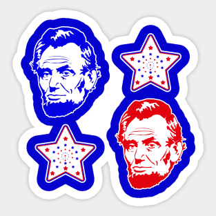 Abe Lincoln 4th of July Sticker